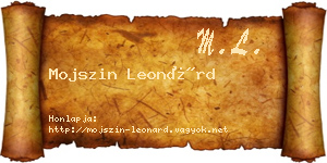Mojszin Leonárd névjegykártya